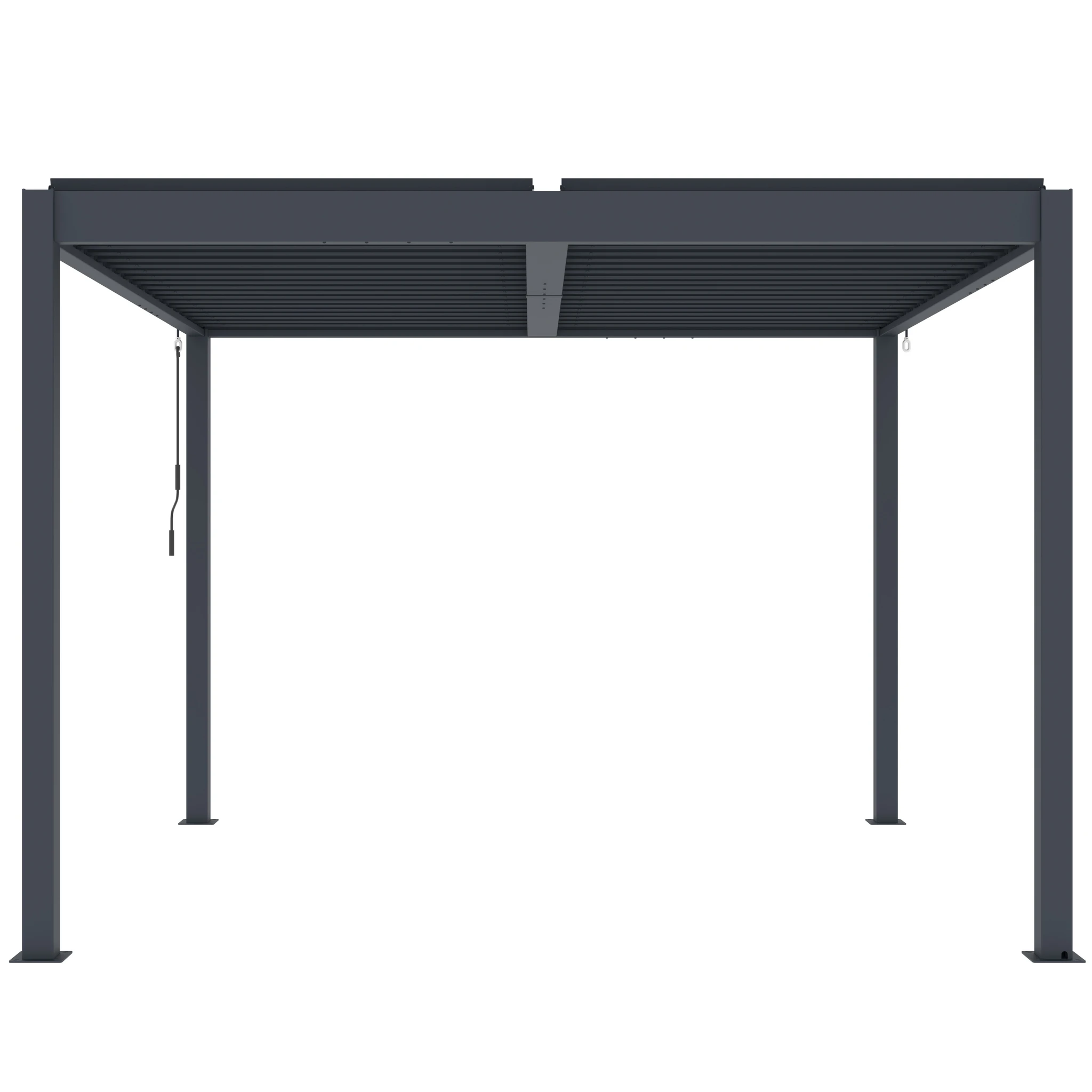 Pérgola bioclimática 3x3m | Lamas de aluminio y acero | Sevilla Antracita – Image 7