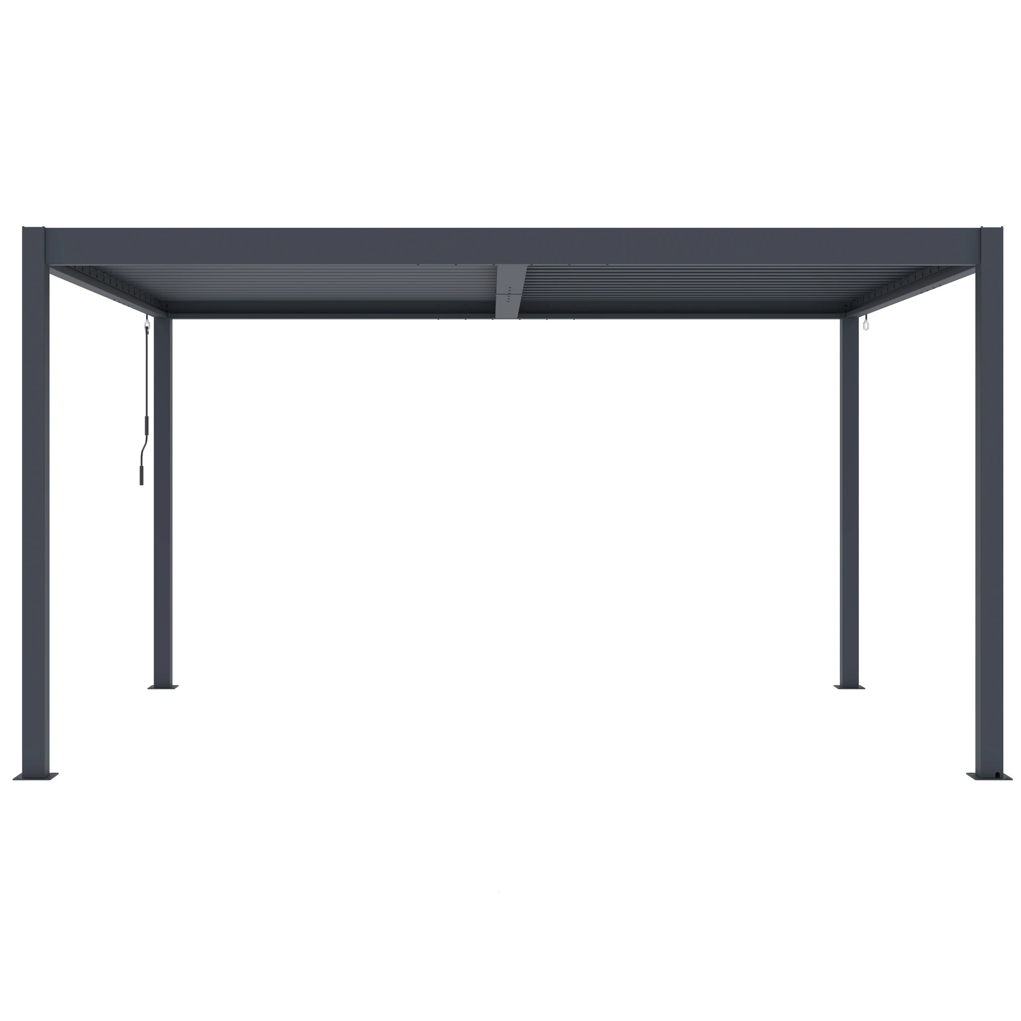 Pérgola bioclimática 3x4m | Lamas de aluminio y acero | Carmona Antracita – Image 4