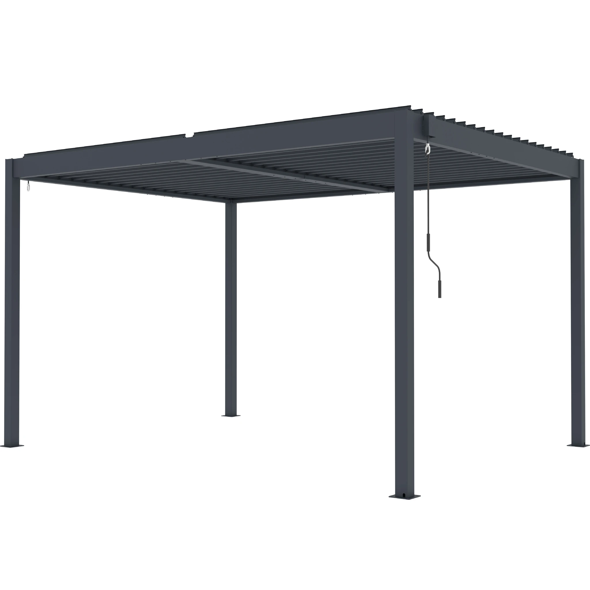 Pérgola bioclimática 3x4m | Lamas de aluminio y acero | Carmona Antracita – Image 3