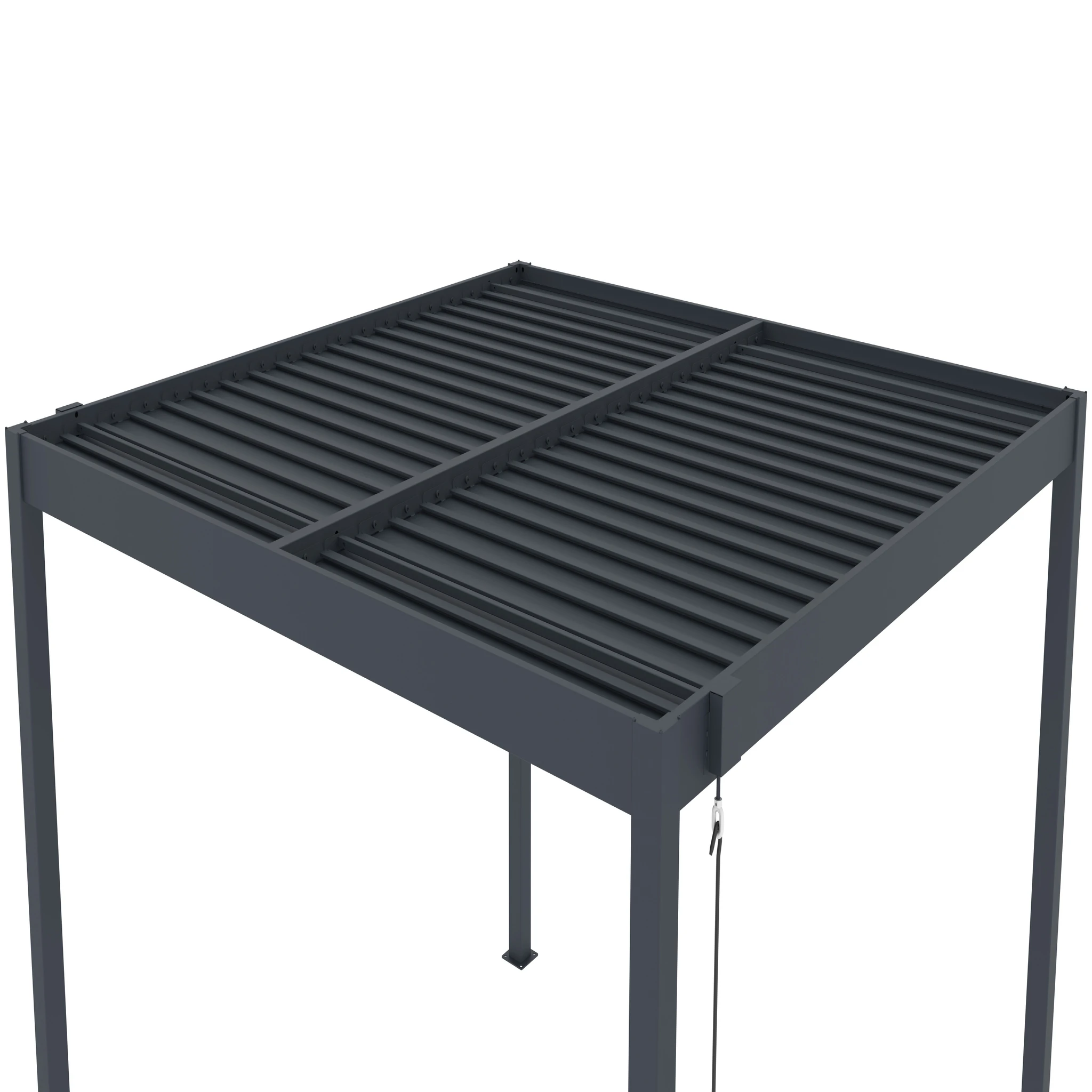 Pérgola bioclimática 3x4m | Lamas de aluminio y acero | Carmona Antracita – Image 9