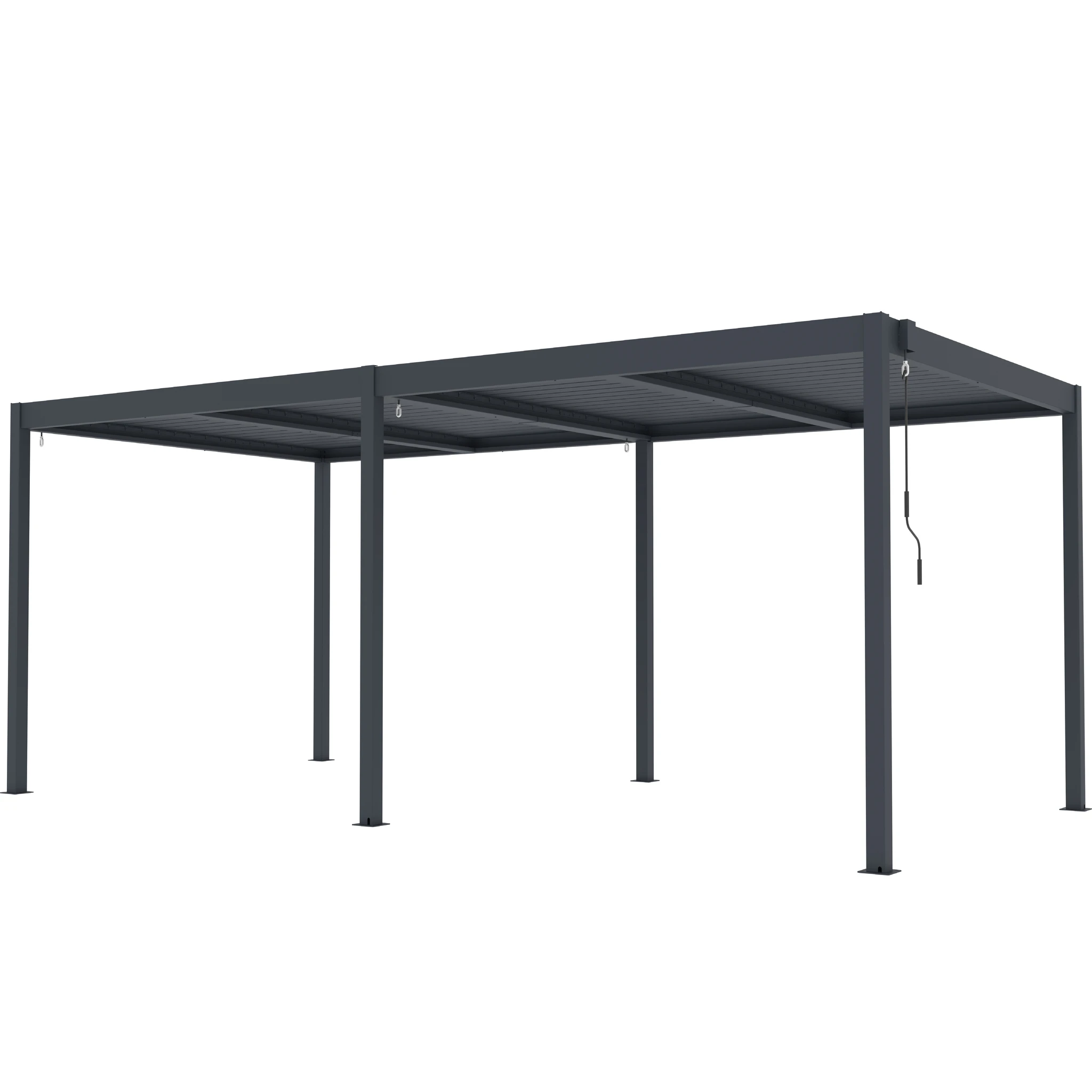 Pérgola bioclimática 3x6m | Lamas de aluminio y acero | Ronda Antracita – Image 4