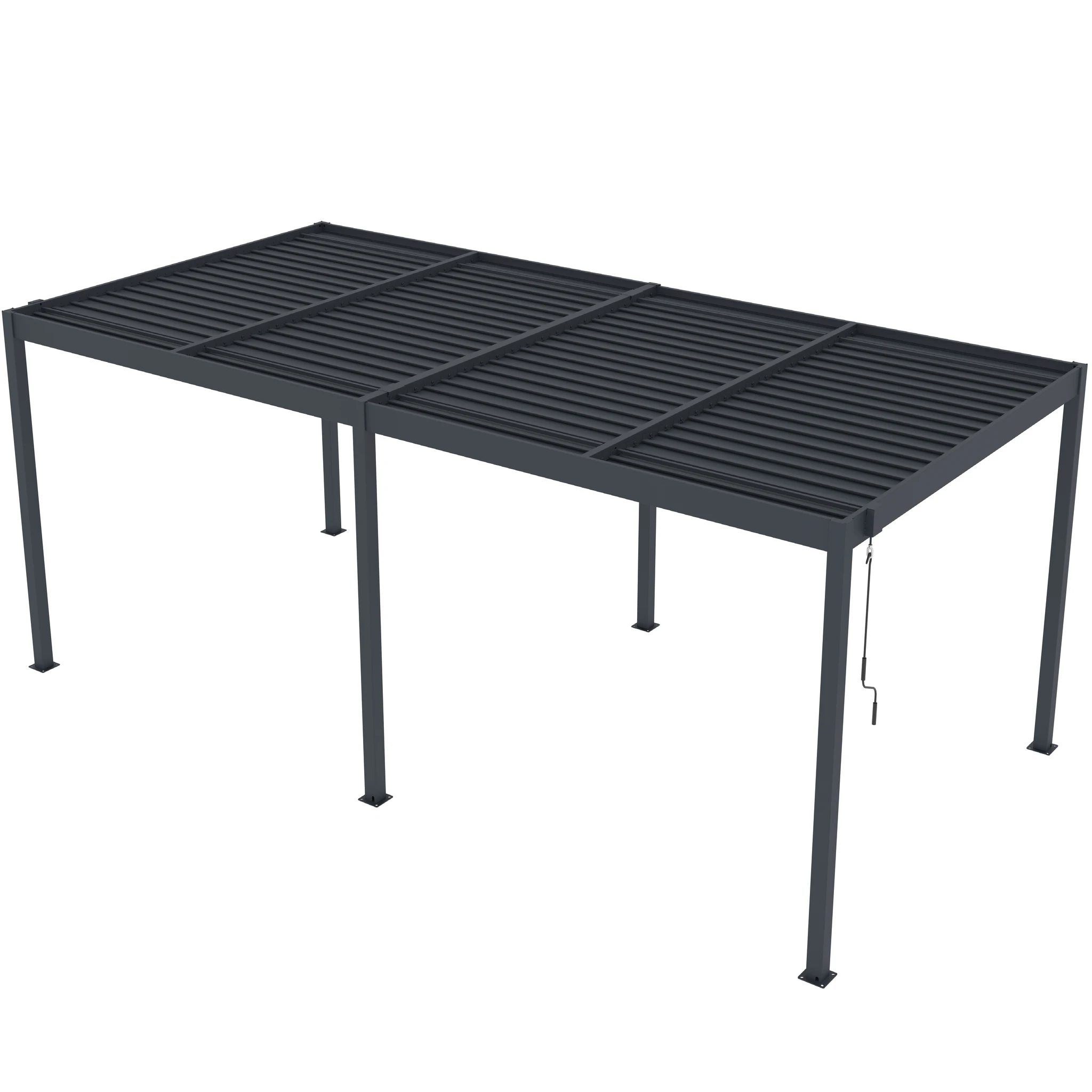 Pérgola bioclimática 3x6m | Lamas de aluminio y acero | Ronda Antracita – Image 5