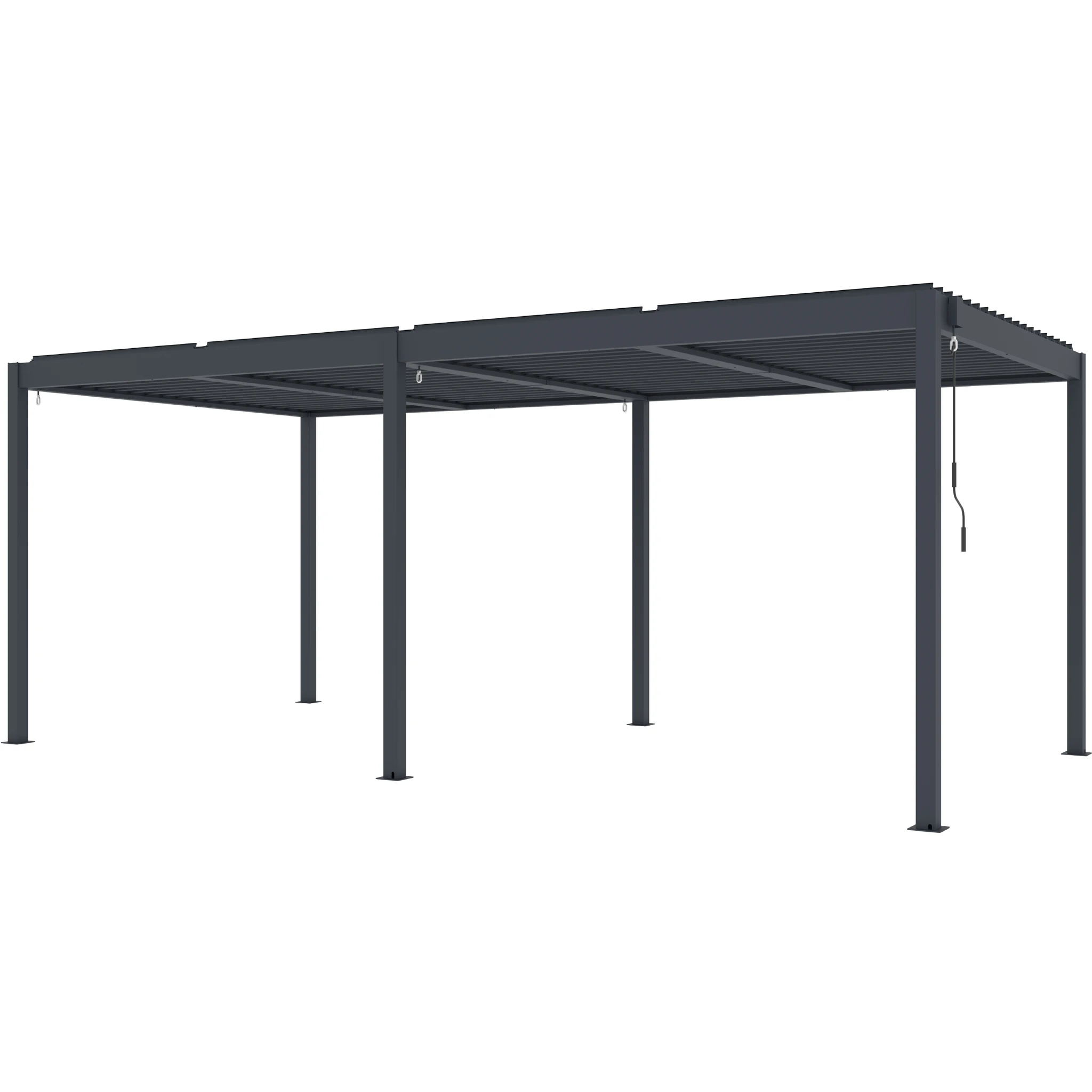 Pérgola bioclimática 3x6m | Lamas de aluminio y acero | Ronda Antracita – Image 7