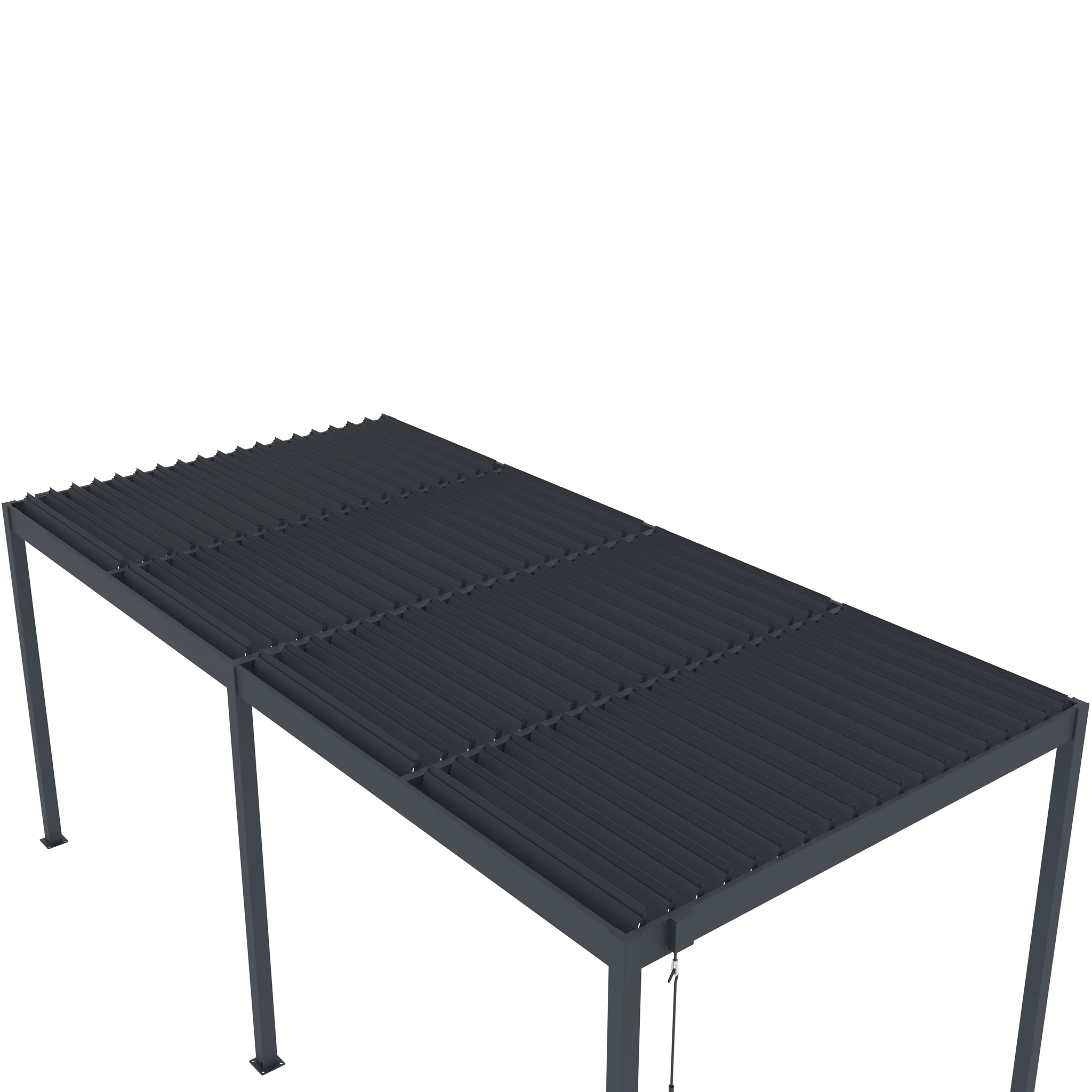 Pérgola bioclimática 3x6m | Lamas de aluminio y acero | Ronda Antracita – Image 9