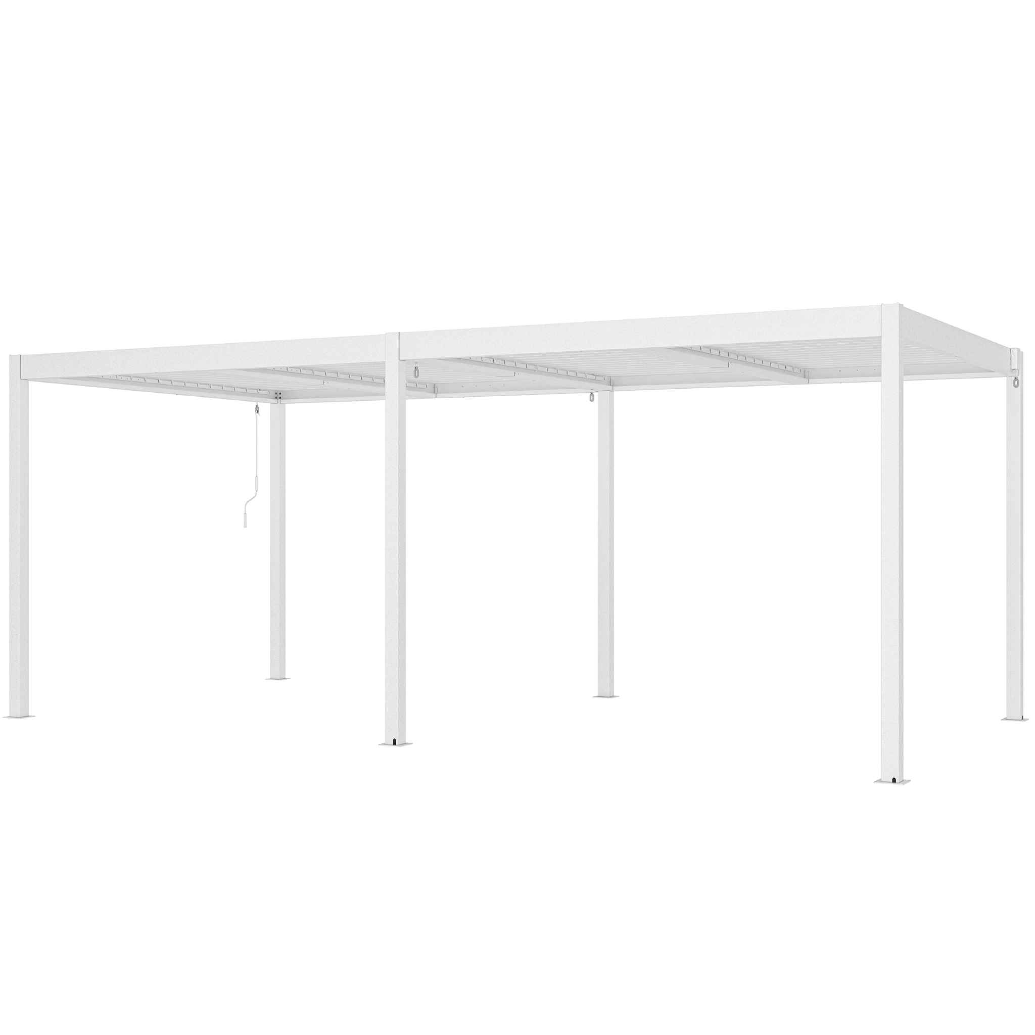 Pérgola bioclimática 3x6m | Lamas de aluminio y acero | Ronda Blanco – Image 3