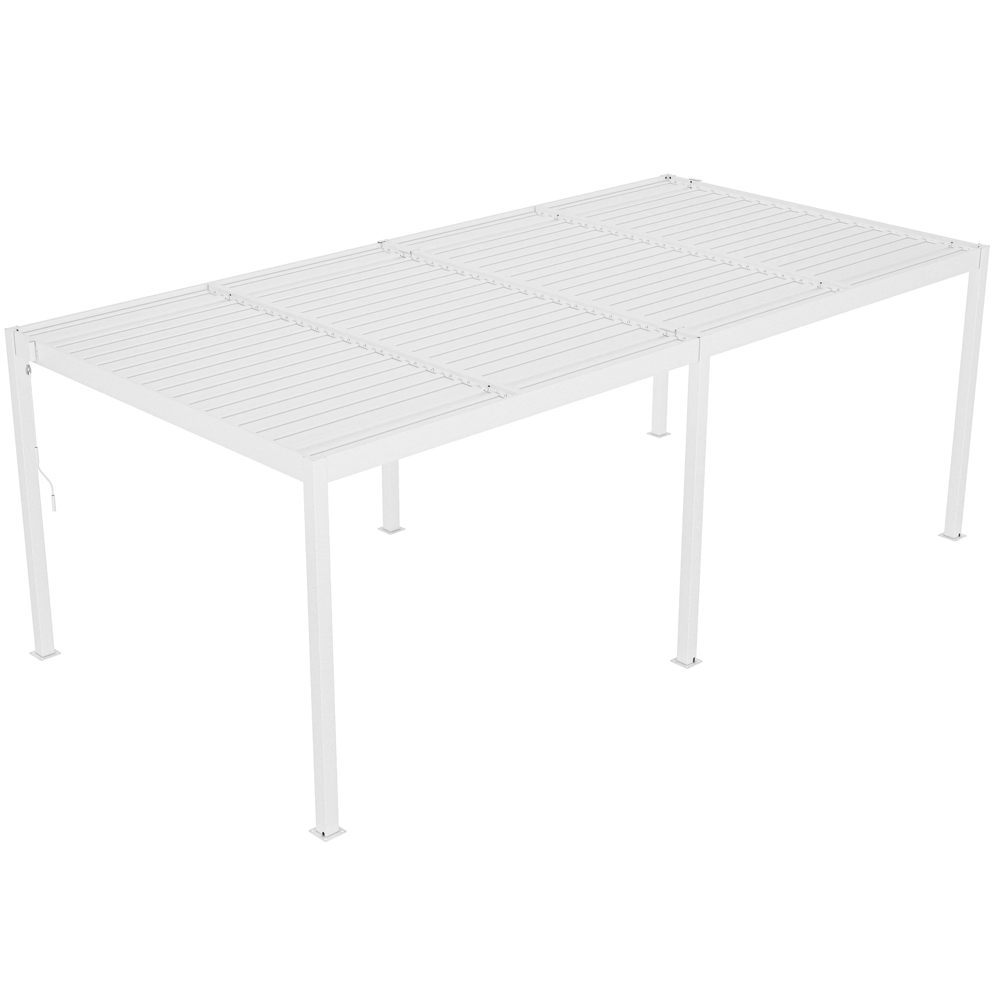 Pérgola bioclimática 3x6m | Lamas de aluminio y acero | Ronda Blanco – Image 4