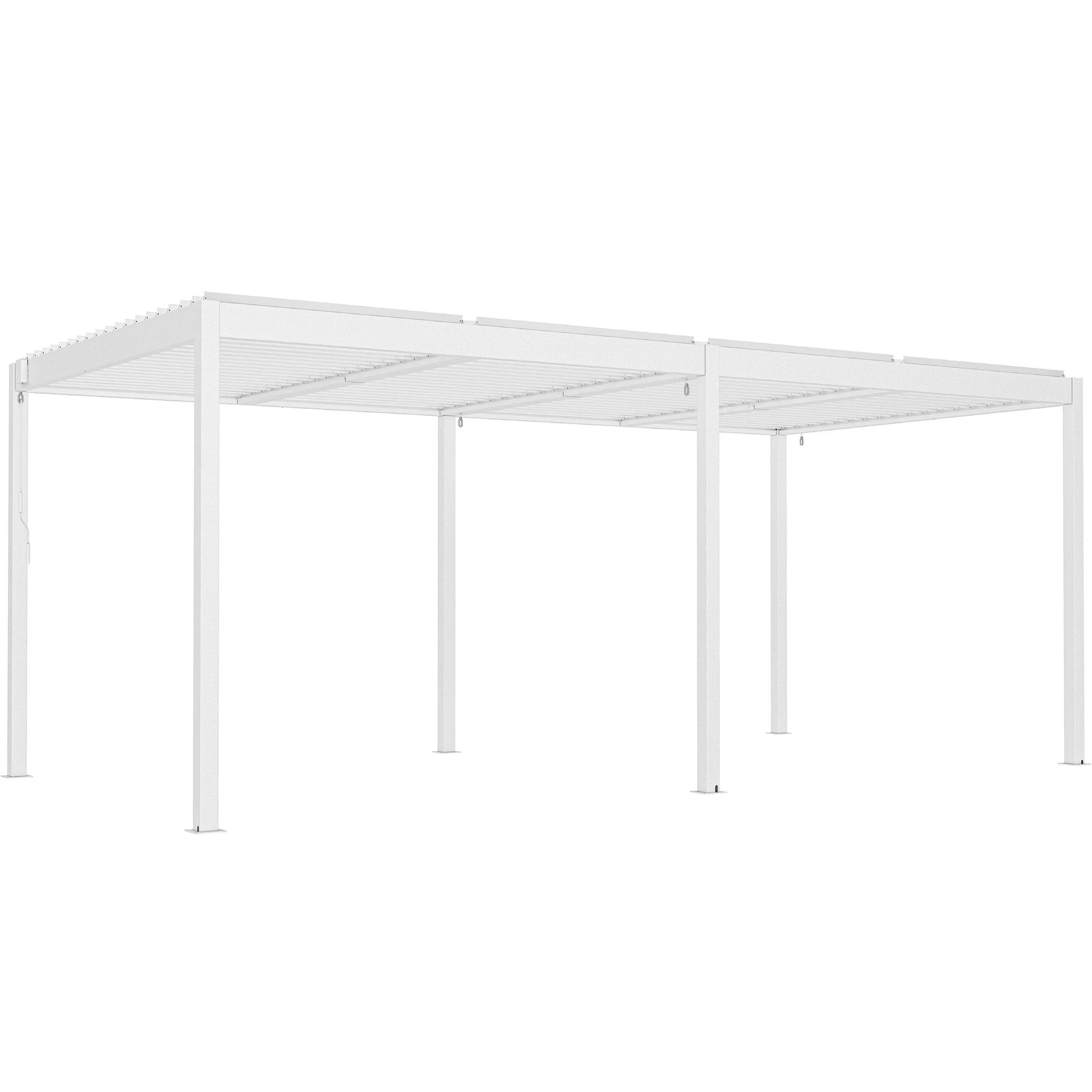 Pérgola bioclimática 3x6m | Lamas de aluminio y acero | Ronda Blanco – Image 7