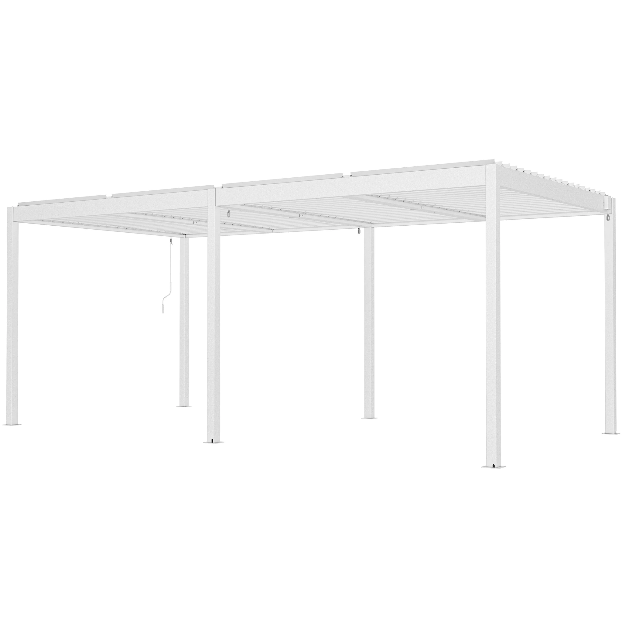 Pérgola bioclimática 3x6m | Lamas de aluminio y acero | Ronda Blanco – Image 8