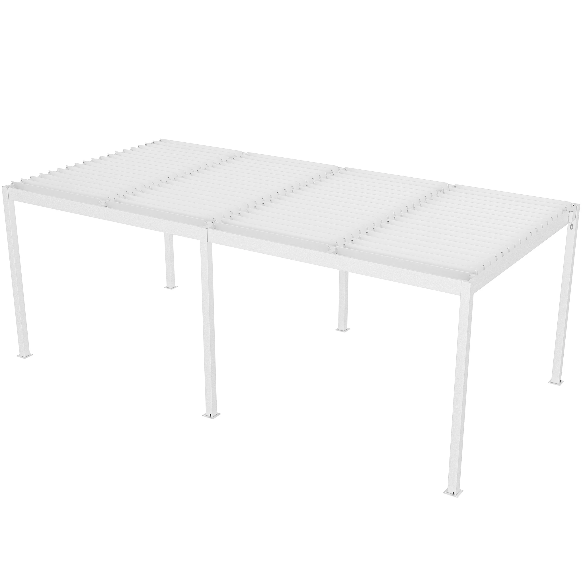 Pérgola bioclimática 3x6m | Lamas de aluminio y acero | Ronda Blanco – Image 10