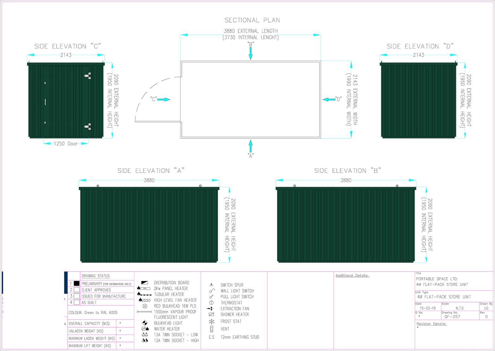 CONTENEDOR DE ALMACENAMIENTO PLANO 4M X 2.1M RECUBIERTO EN POLVO – Image 6