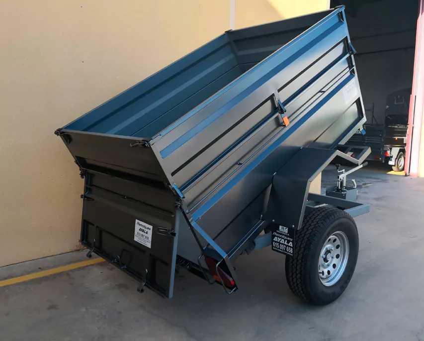 Remolque 4×4 basculante hidráulico + freno de inercia 2.000 x 1.300 x 600 + 350 – Mma 750 kg – Image 3