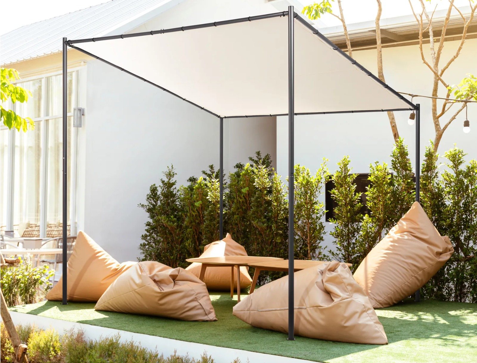 Gazebo VIMINO Metal Beige – Image 2