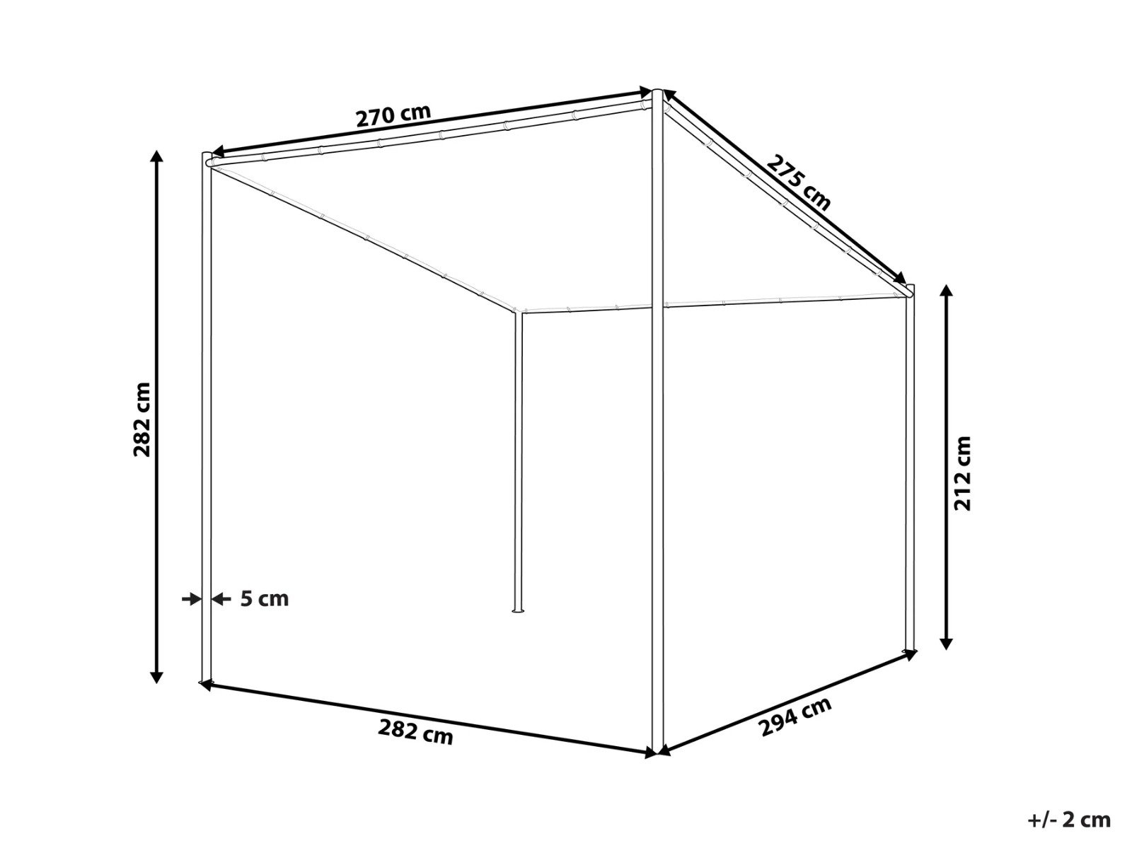 Gazebo VIMINO Metal Taupe – Image 8