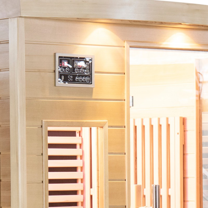 Sauna de infrarrojos con paneles de carbono 2050W 2 asientos – Image 12