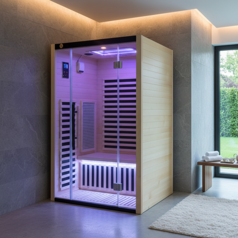 Sauna de infrarrojos LOIS para 2 personas - con paneles de carbono de 1900W y controlador wifi – Image 2