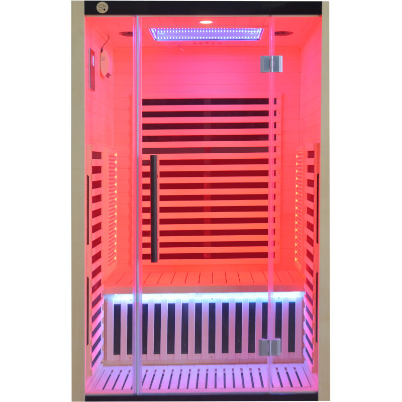 Sauna de infrarrojos LOIS para 2 personas - con paneles de carbono de 1900W y controlador wifi – Image 12