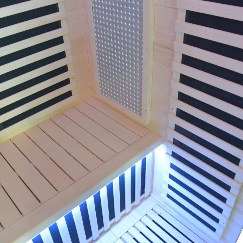 Sauna de infrarrojos LOIS para 2 personas - con paneles de carbono de 1900W y controlador wifi – Image 13