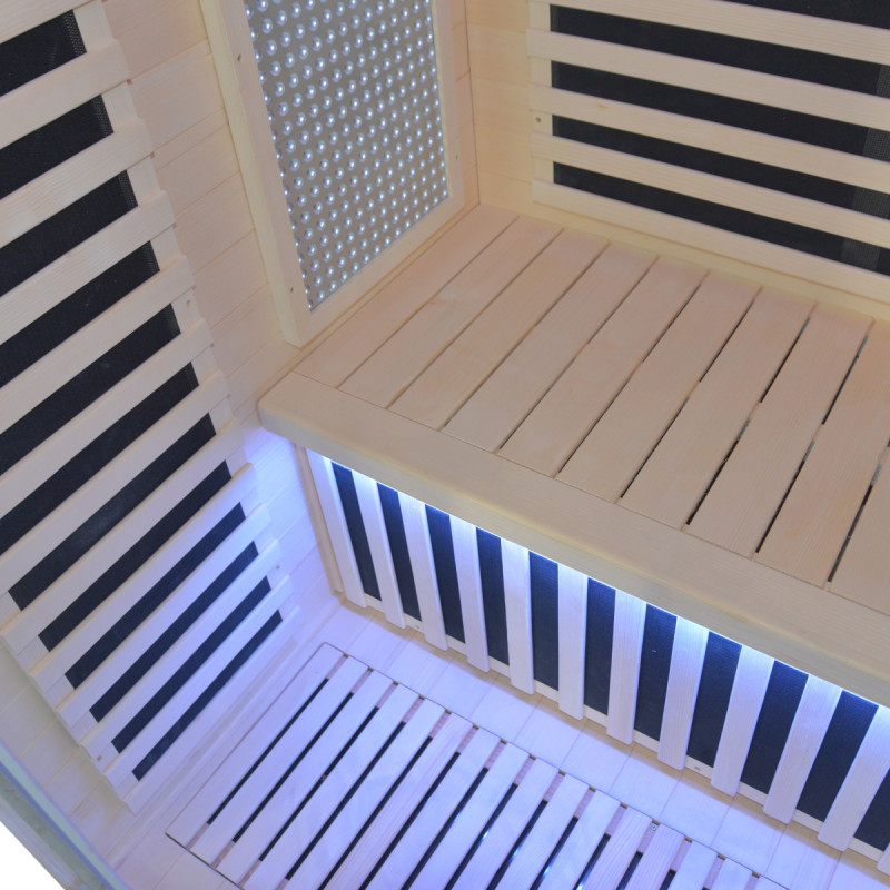Sauna de infrarrojos LOIS para 2 personas - con paneles de carbono de 1900W y controlador wifi – Image 14