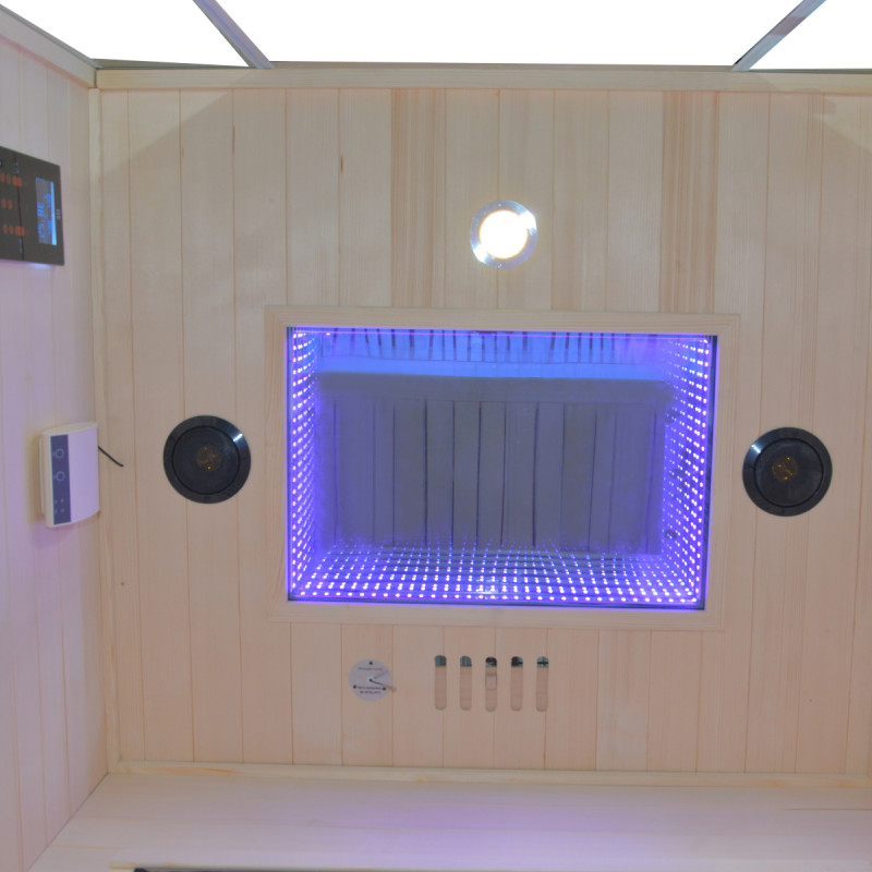 Sauna de infrarrojos LOIS para 2 personas - con paneles de carbono de 1900W y controlador wifi – Image 17