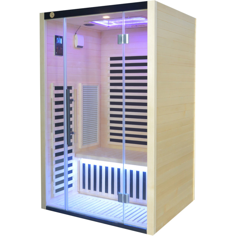 Sauna de infrarrojos LOIS para 2 personas - con paneles de carbono de 1900W y controlador wifi – Image 3