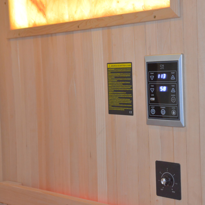 Sauna de infrarrojos LOIS para 2 personas - con paneles de carbono de 1900W y controlador wifi – Image 24