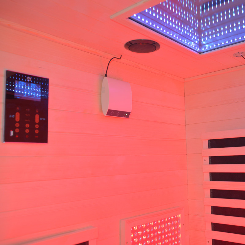 Sauna de infrarrojos LOIS para 2 personas - con paneles de carbono de 1900W y controlador wifi – Image 26