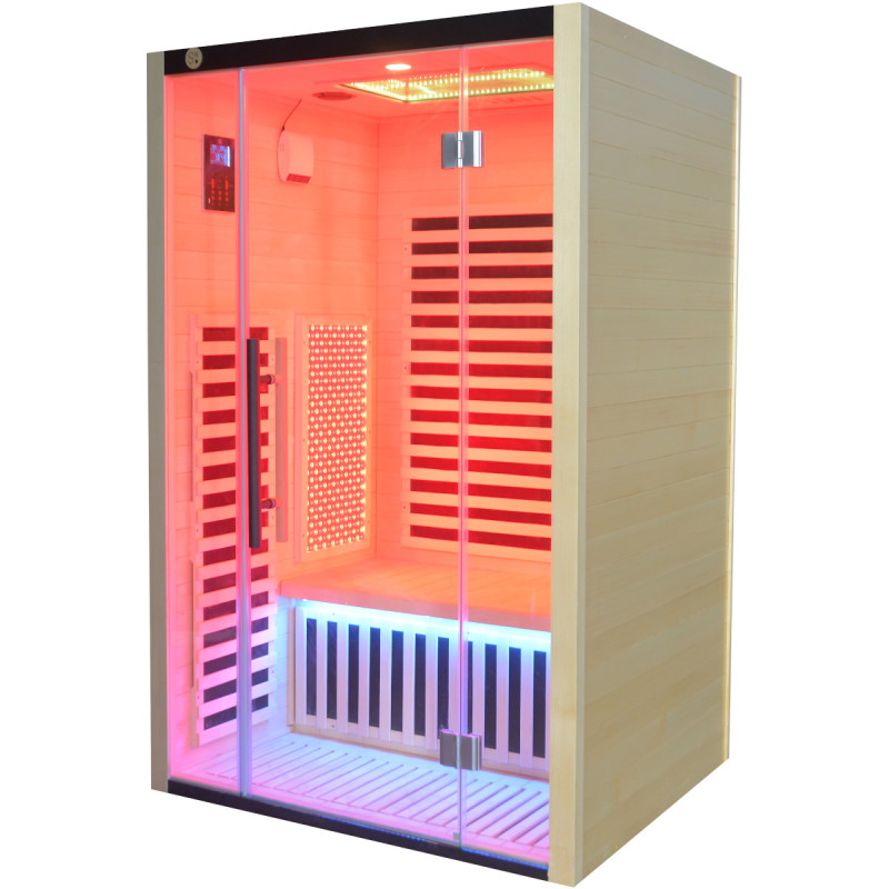 Sauna de infrarrojos LOIS para 2 personas - con paneles de carbono de 1900W y controlador wifi – Image 6
