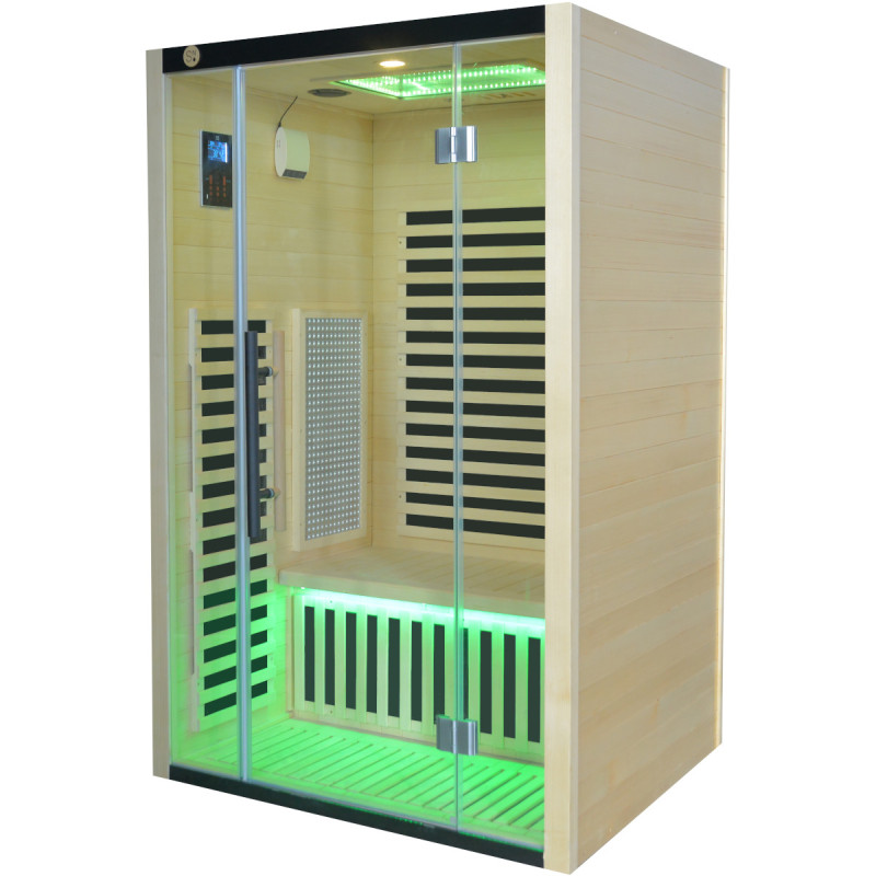 Sauna de infrarrojos LOIS para 2 personas - con paneles de carbono de 1900W y controlador wifi – Image 7