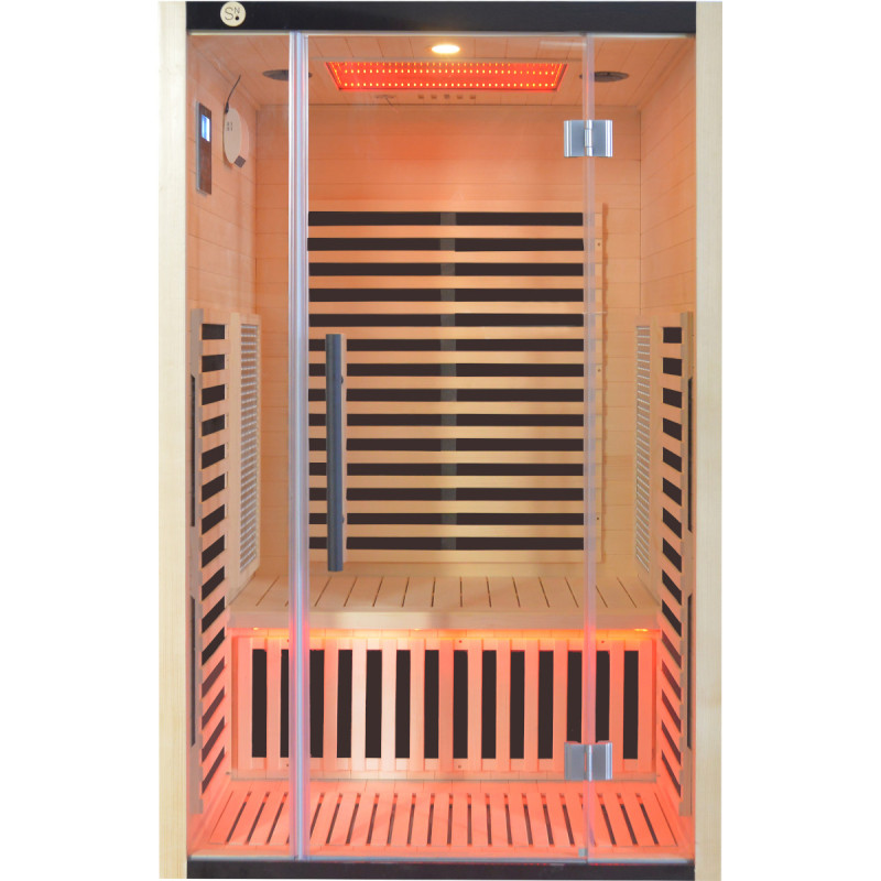 Sauna de infrarrojos LOIS para 2 personas - con paneles de carbono de 1900W y controlador wifi – Image 8