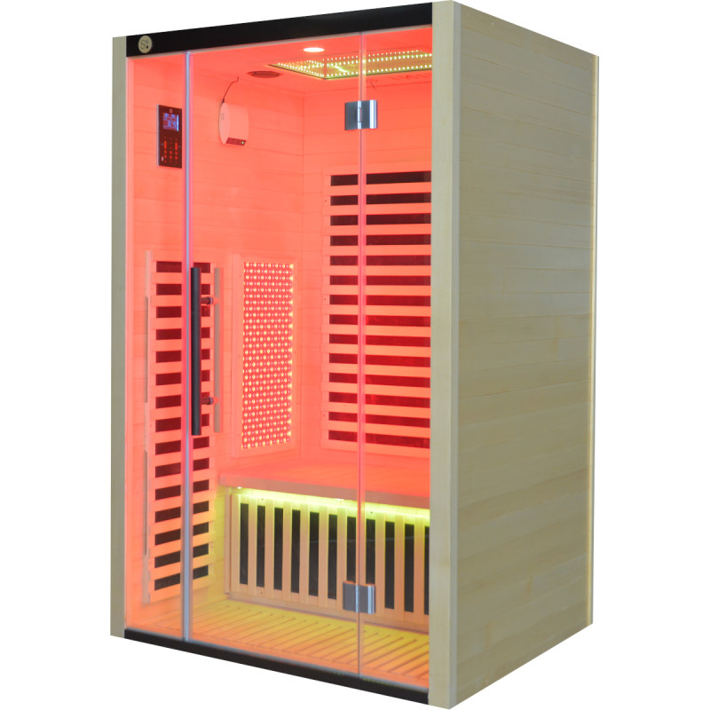 Sauna de infrarrojos LOIS para 2 personas - con paneles de carbono de 1900W y controlador wifi – Image 9